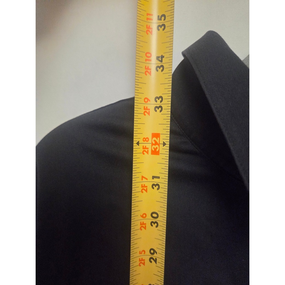 Chicos Black Collared Button Front Long Sleeve Tu… - image 4